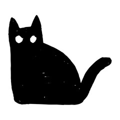 mystery cat icon illustration