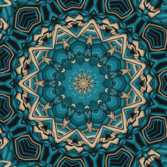 Abstract floral mandala circle ornament