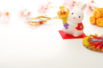 ウサギ年の年賀素材