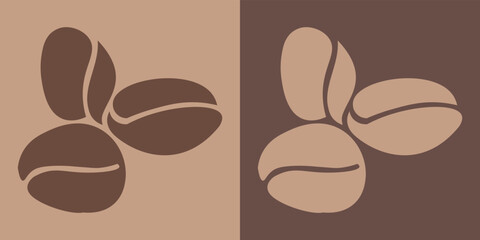 Flat coffee beans vector design. Caffeine sign.
Silhouette coffee beans 