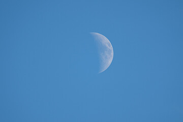 Half moon in the sky