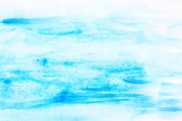 Fototapeta na wymiar blue brush strokes watercolor abstract background