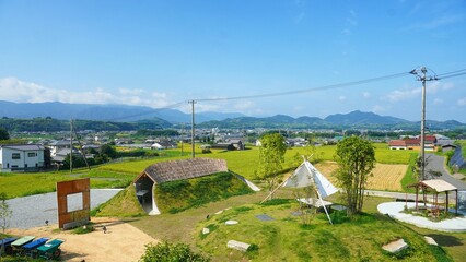 フィールズからの讃岐・香川の風景【まんのう町】讃岐山脈