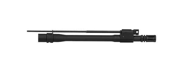Spare interchangeable barrel for automatic carbine. Isolate on a white back.