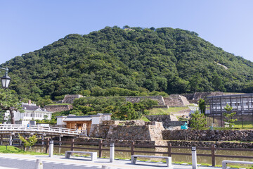 Fototapeta na wymiar 日本の鳥取県鳥取市の鳥取城跡の美しい風景