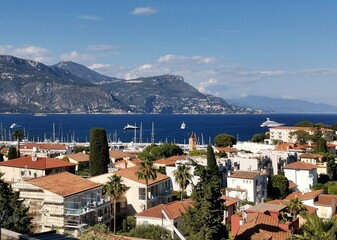 Landscape of the peninsula of Saint-Jean-Cap-Ferrat in the south of France, on the French Riviera