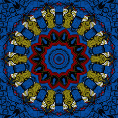 Festival art seamless pattern mandala design ethnic geometric colorful print mexican psychdedlic background texture