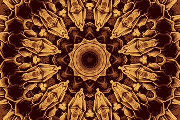 Ethnic bright mandala style flowers pattern antistress therapy patterns illustration