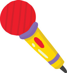 Hand Drawn lovely microphone illustration