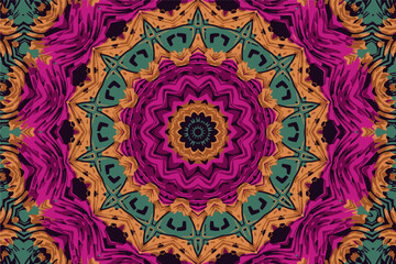 Mandala seamless pattern vector art festival background