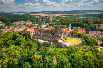 Beautiful architecture of the Bolkow castle in Lower Silesia at summer. Poland