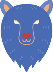 Hand Drawn bear face illustration