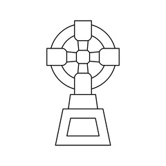 Coloring page with Tombstone for kids