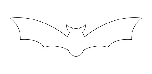Obraz premium Coloring page with Bat for kids