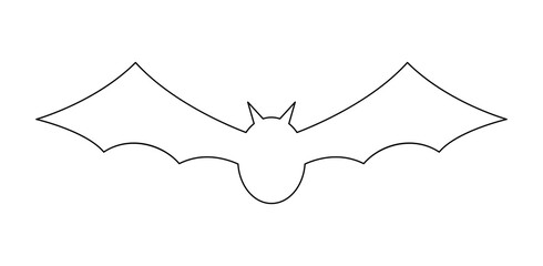 Coloring page with Bat for kids