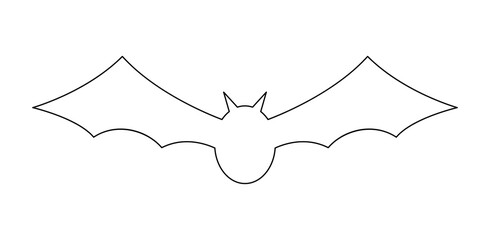 Coloring page with Bat for kids