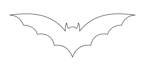 Coloring page with Bat for kids