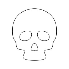 Coloring page with Skull for kids
