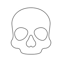Coloring page with Skull for kids