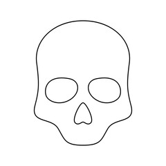 Coloring page with Skull for kids