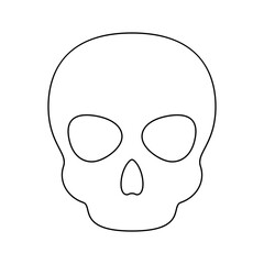 Coloring page with Skull for kids