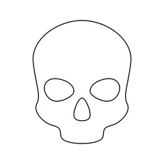 Coloring page with Skull for kids