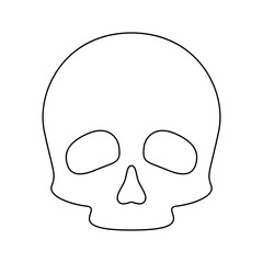 Coloring page with Skull for kids