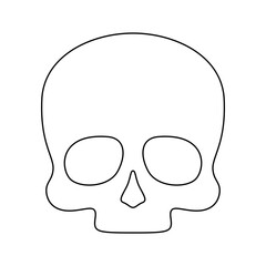 Coloring page with Skull for kids