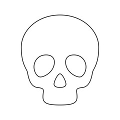 Coloring page with Skull for kids