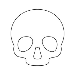 Coloring page with Skull for kids