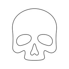 Coloring page with Skull for kids