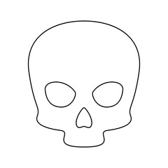 Coloring page with Skull for kids