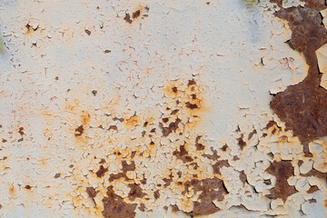 Old painted metal texture with traces of rust.
