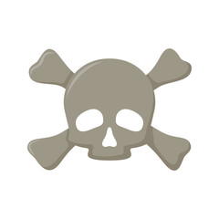 Skull and Crossbones isolated on white background
