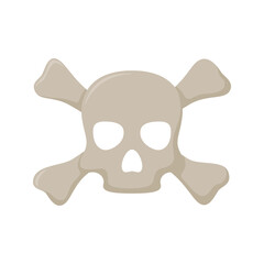 Skull and Crossbones isolated on white background