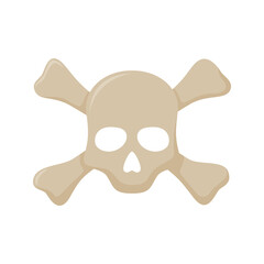 Skull and Crossbones isolated on white background