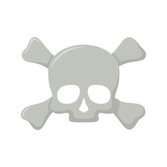 Skull and Crossbones isolated on white background