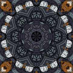 Abstract kaleidoscope background beautiful mandala texture unique kaleidoscope design