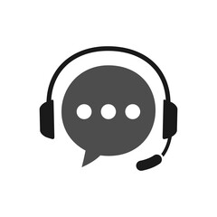 headphones with speech bubble