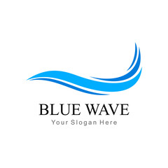 Fototapeta na wymiar blue wave logo