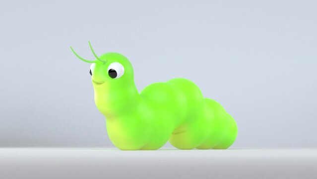 3D animated caterpillar