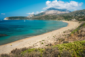 Mounda and Kaminia beaches (Katelios), Kefalonia (Cephalonia) island, Greece. 