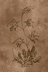 foliage, minimal - digital painting © neurostructure