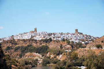 Fototapeta premium Panoramic photo of Arcos de la Frontera, Cadiz, Spain
