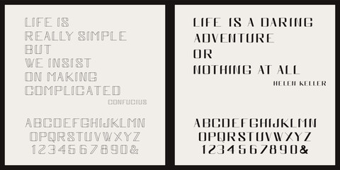 Naklejka premium Modern futuristic alphabet vector capital letters