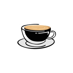 Coffee and chocolate drink vector illustration