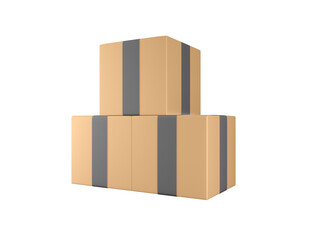 Obraz premium Transparent Cardboard Box Packaging Tape Image