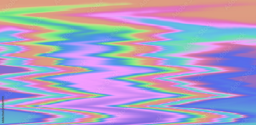 Aufkleber Glitched and distorted background with pixel sorting effect. Analog TV or computer screen.