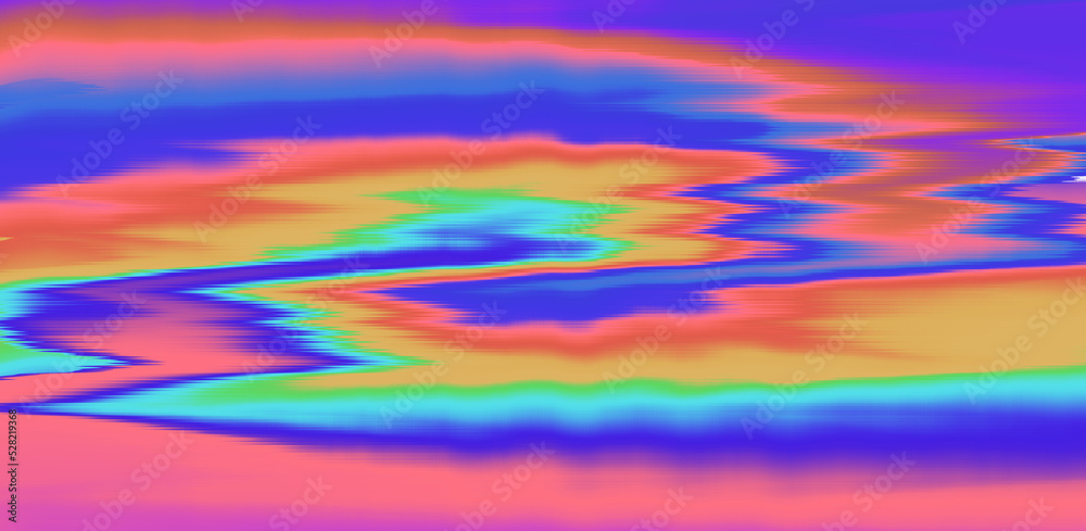 Aufkleber Glitched and distorted background with pixel sorting effect. Analog TV or computer screen.