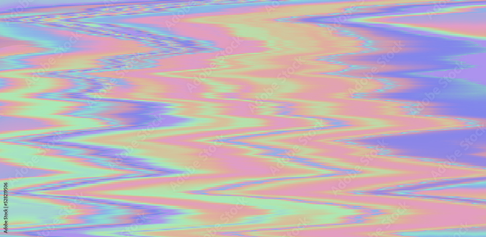 Poster Glitched and distorted background with pixel sorting effect.
